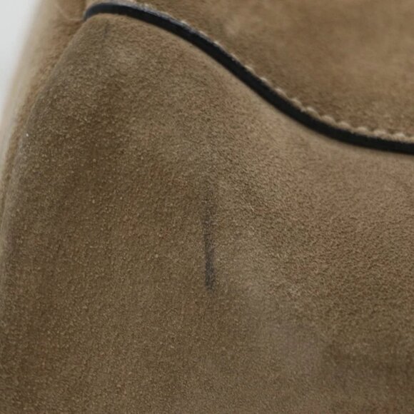 JIMMY CHOO Raven Suede Hobo Tote Shoulder Bag Large Tan - Picture 13 of 14